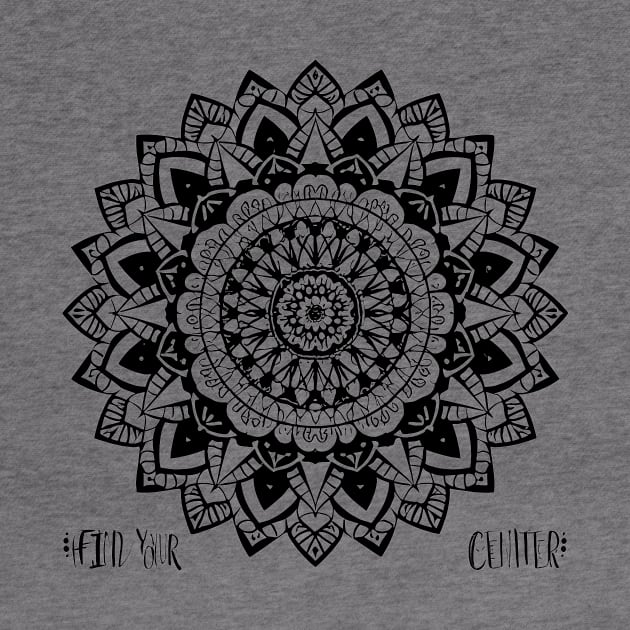 Find Your Center - Mandala by Teeium